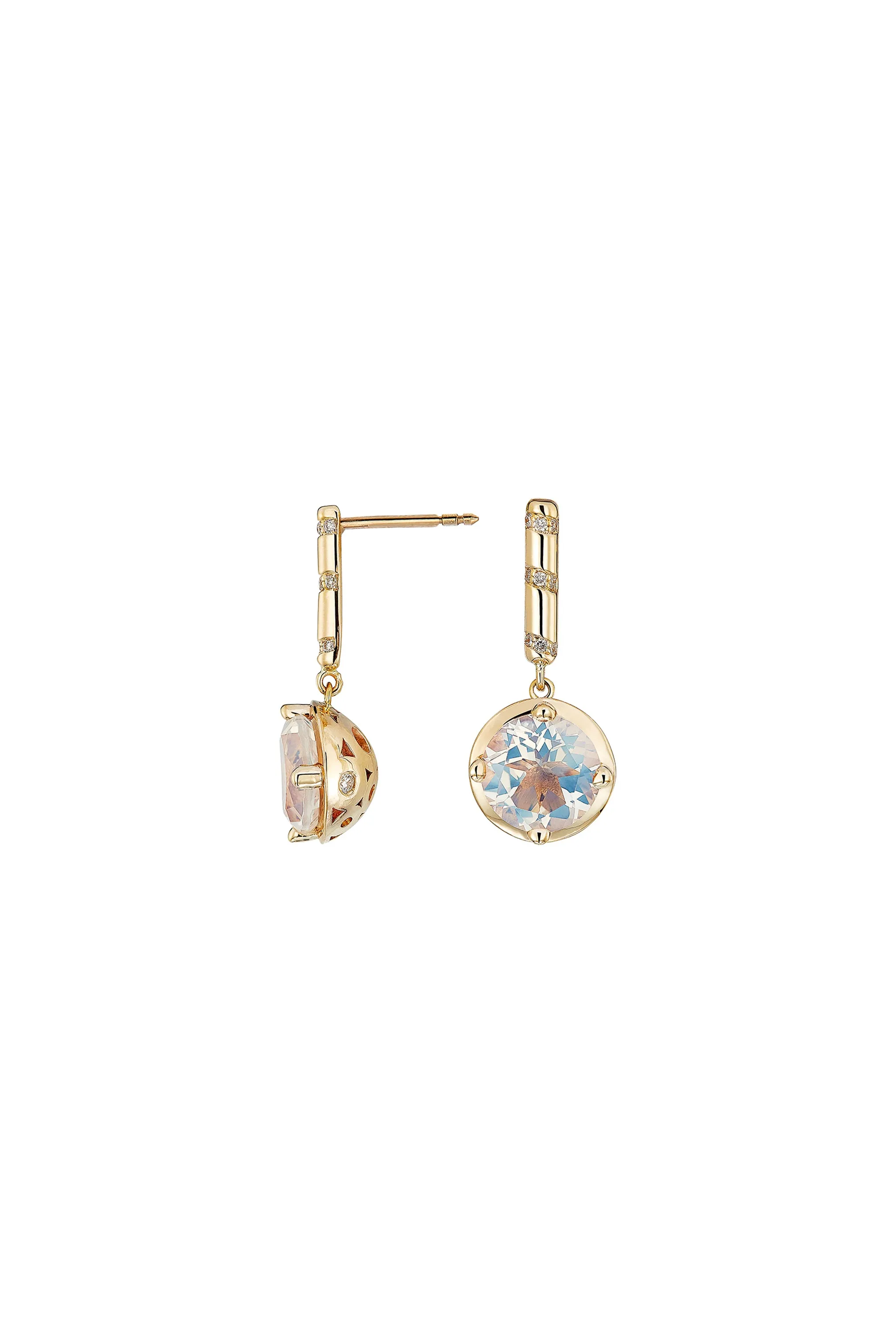 Memphis Bubble Round Bar Drop Earrings