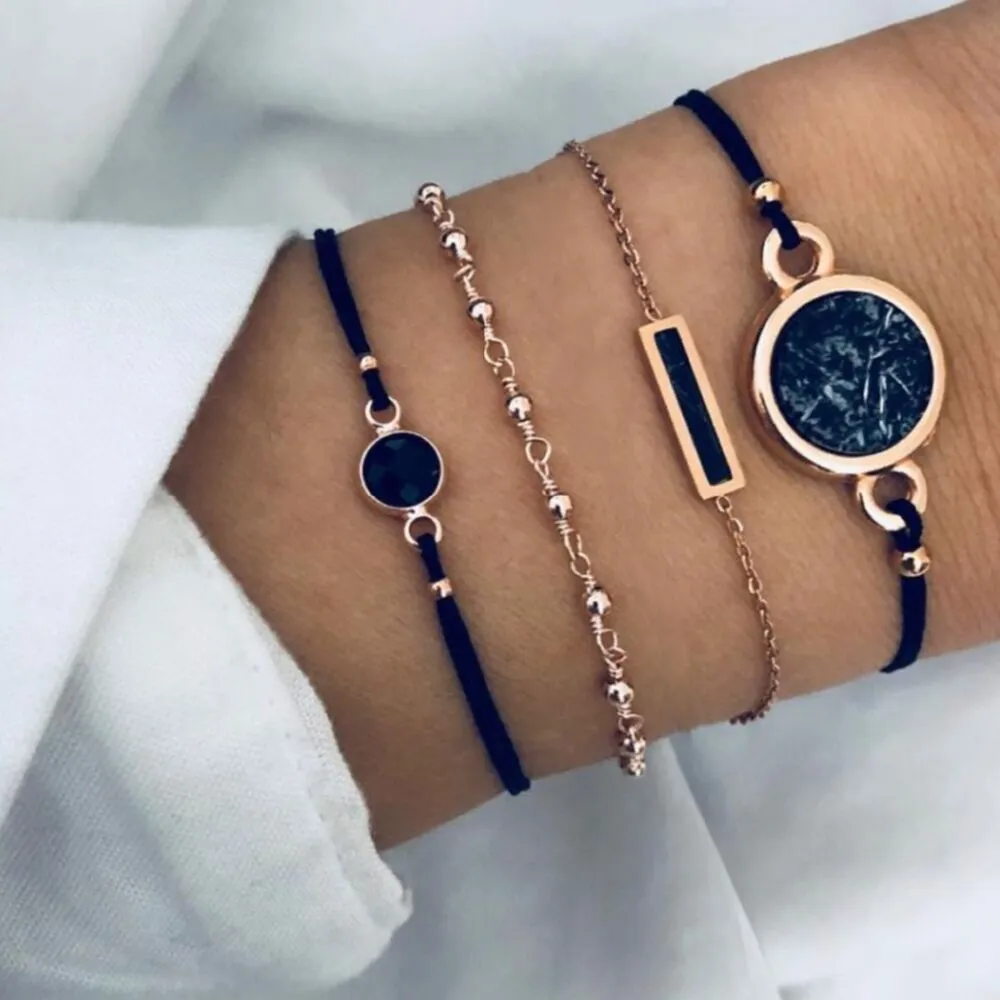 Moon Heart crystal Charm Bangle Bracelet