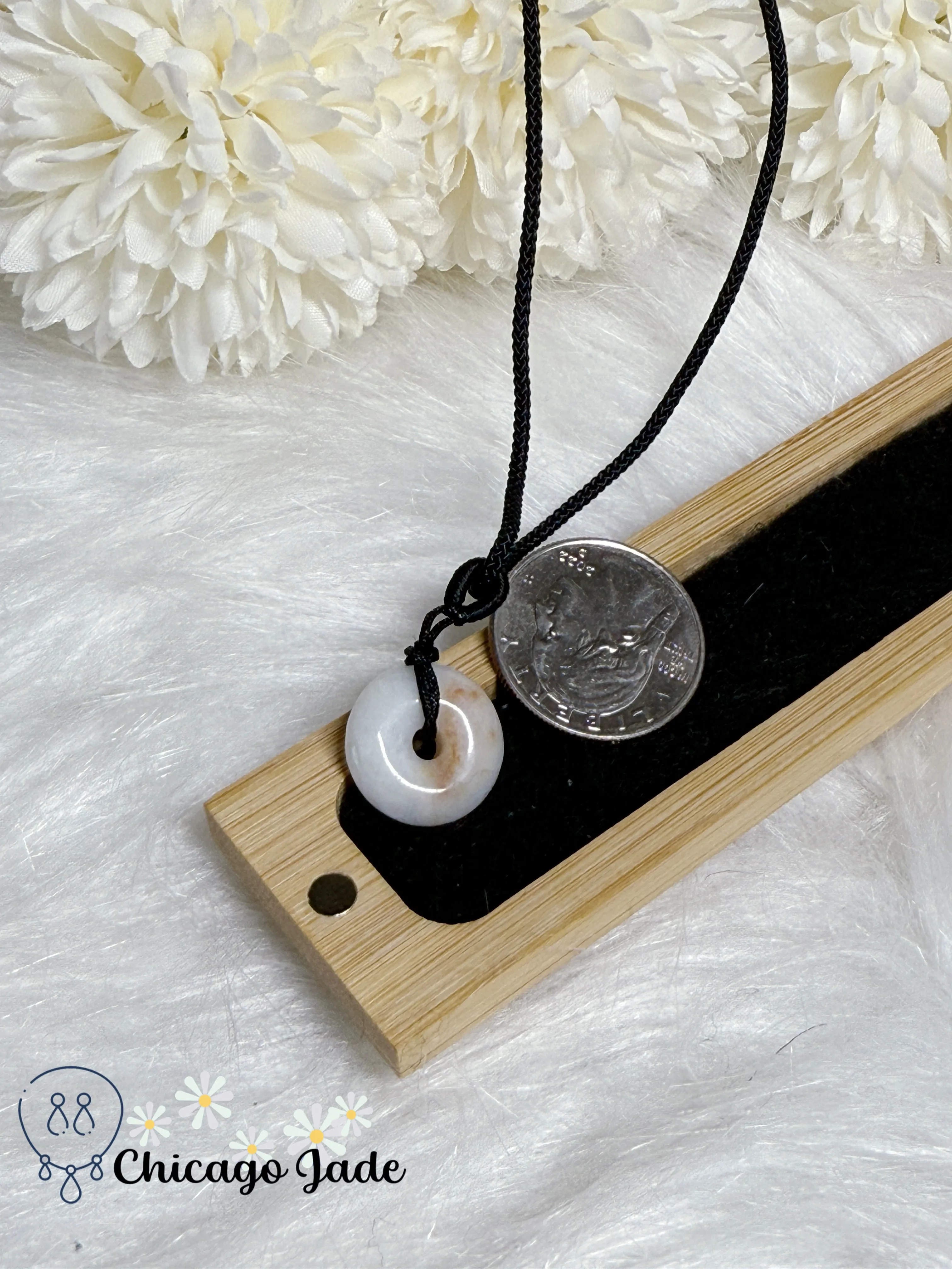 Moonlight White Grade A Authentic Jadeite Jade Feicui Pendant Handmade Brings Luck and Safety