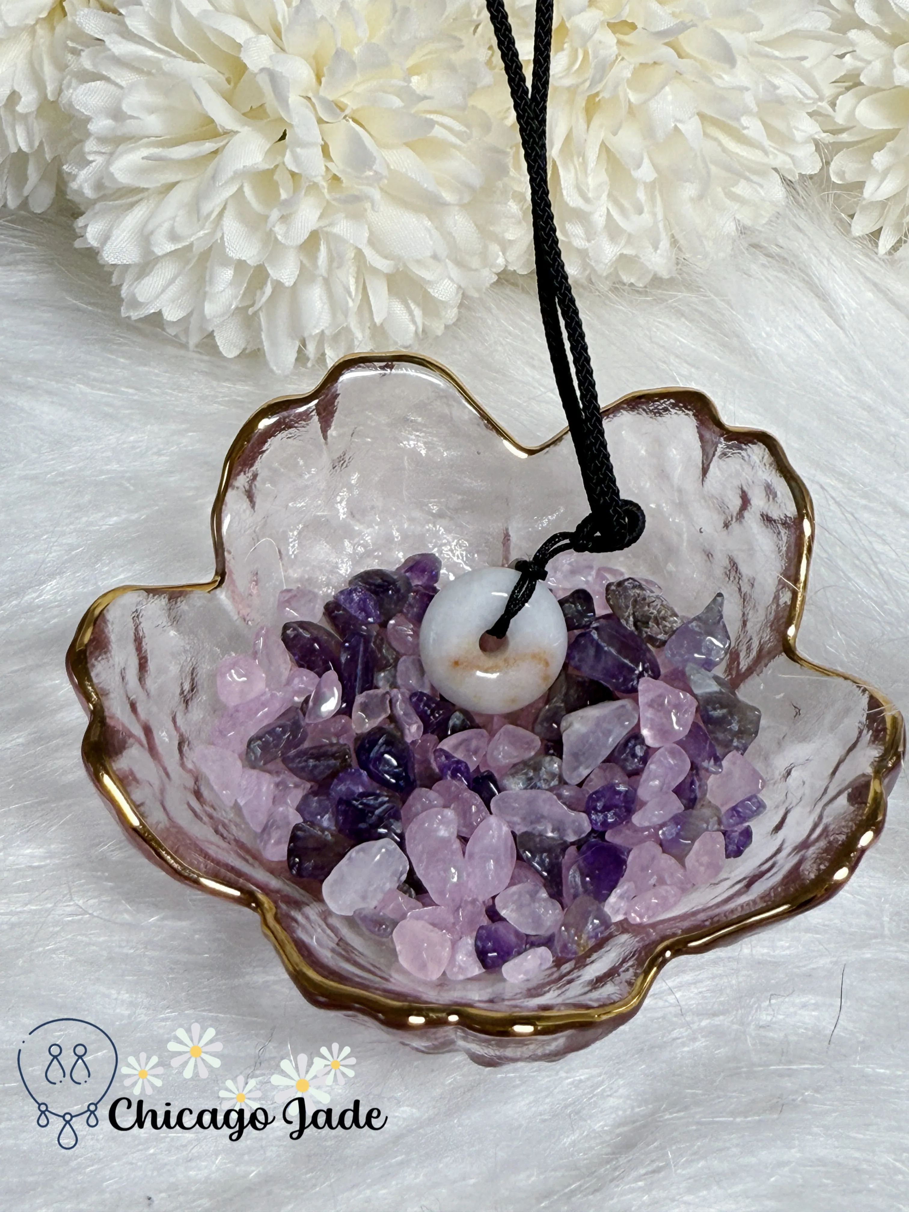 Moonlight White Grade A Authentic Jadeite Jade Feicui Pendant Handmade Brings Luck and Safety