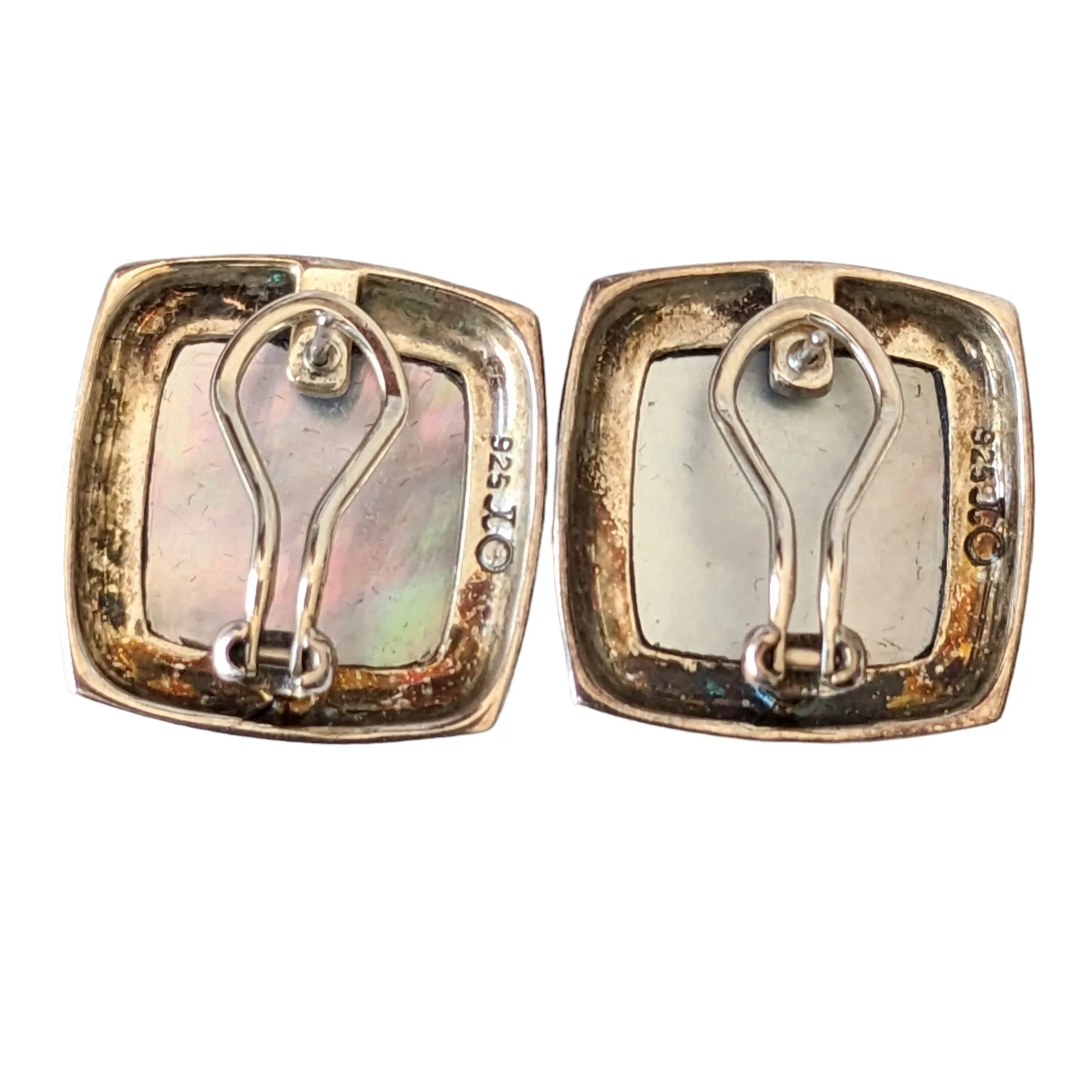 Moonstone and Marcisite Sterling Silver Earrings