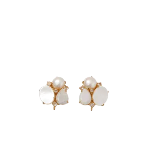 Moonstone And Mother Of Pearl Earrings