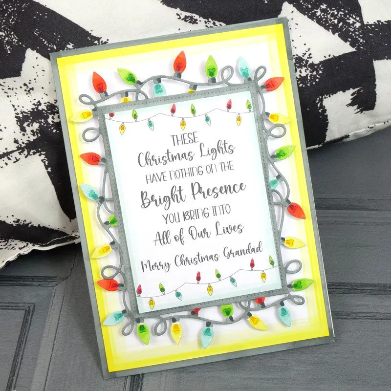 Moonstone Dies - Fabulous Christmas Lights Frame