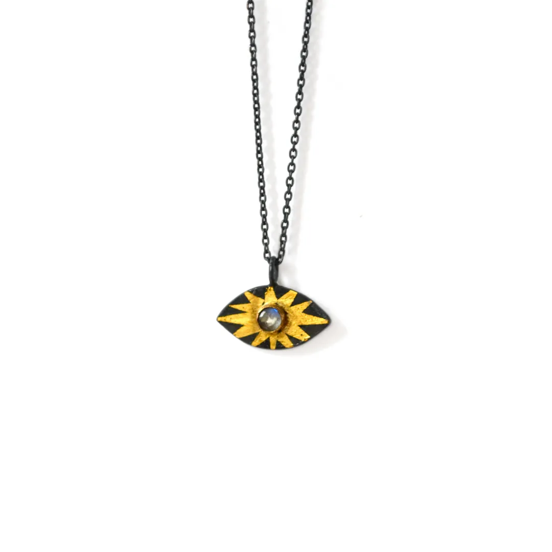 Moonstone Evil Eye Pendant