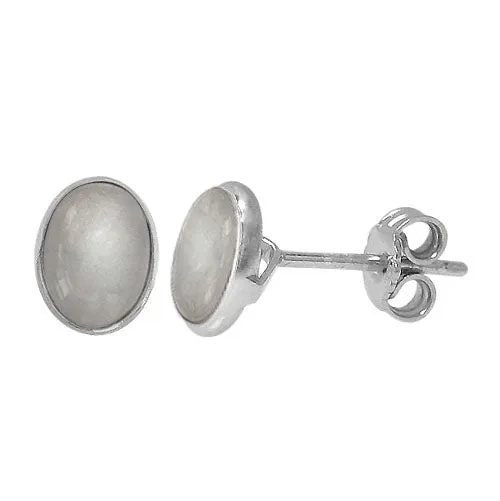 Moonstone studs