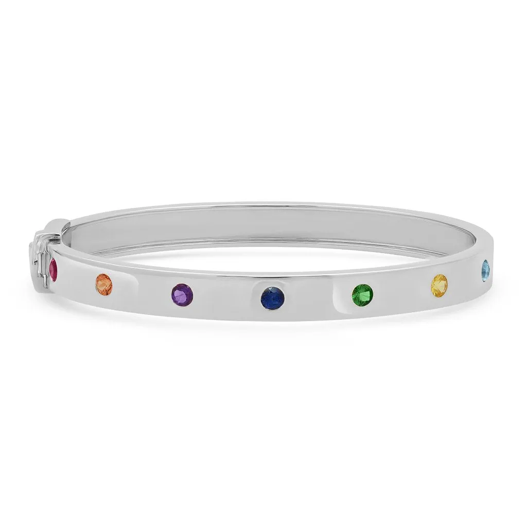 Multi Colored Round Rainbow Bangle