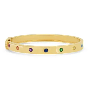 Multi Colored Round Rainbow Bangle