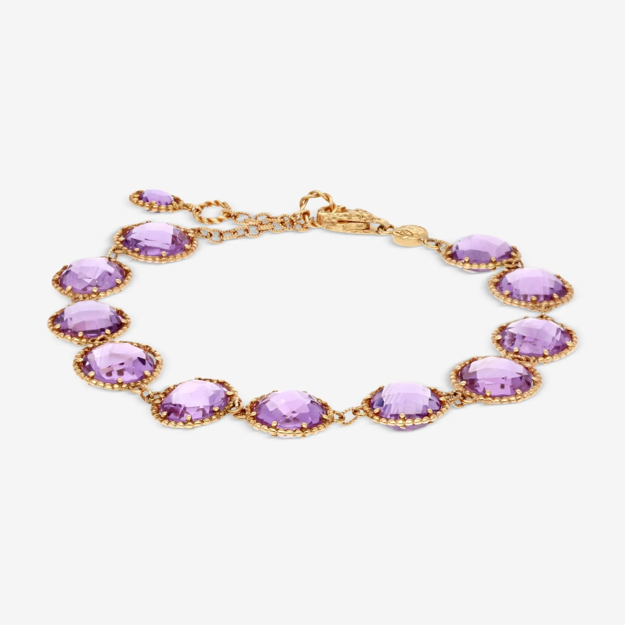 Nanis 18K Yellow Gold Amethyst Bracelet BN20-560
