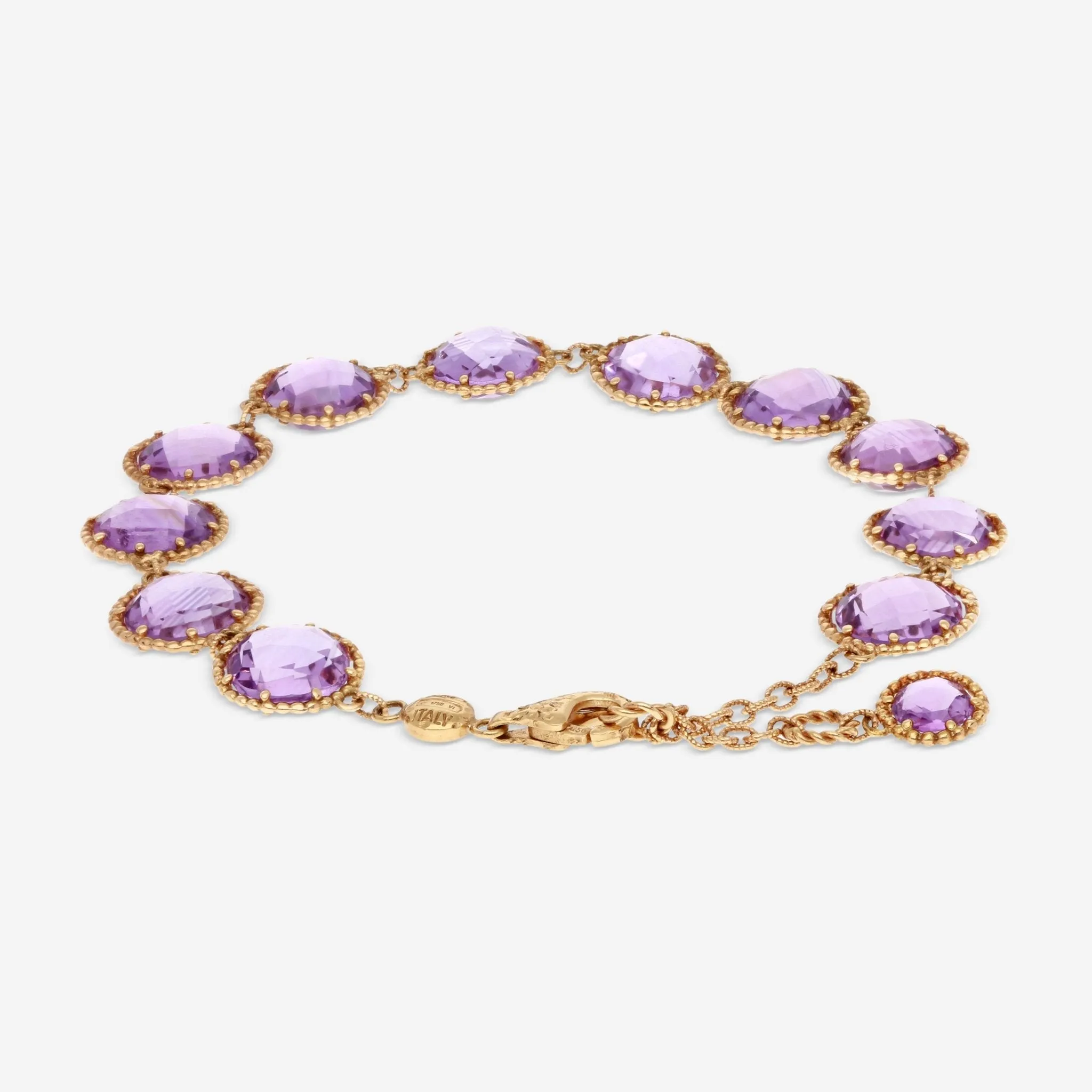 Nanis 18K Yellow Gold Amethyst Bracelet BN20-560