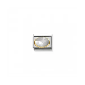 Nomination Classic Faceted Jade Link - Gold/Grey ~ 030515/01