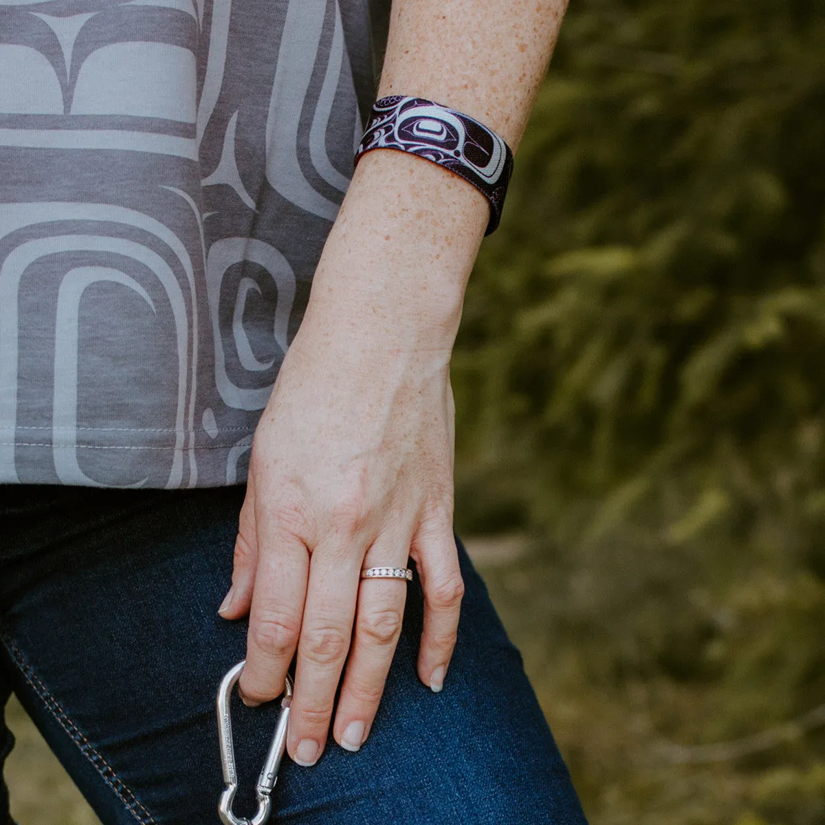 Octopus 1 inch Wristband, artwork by Haida Artist Ernest Swanson