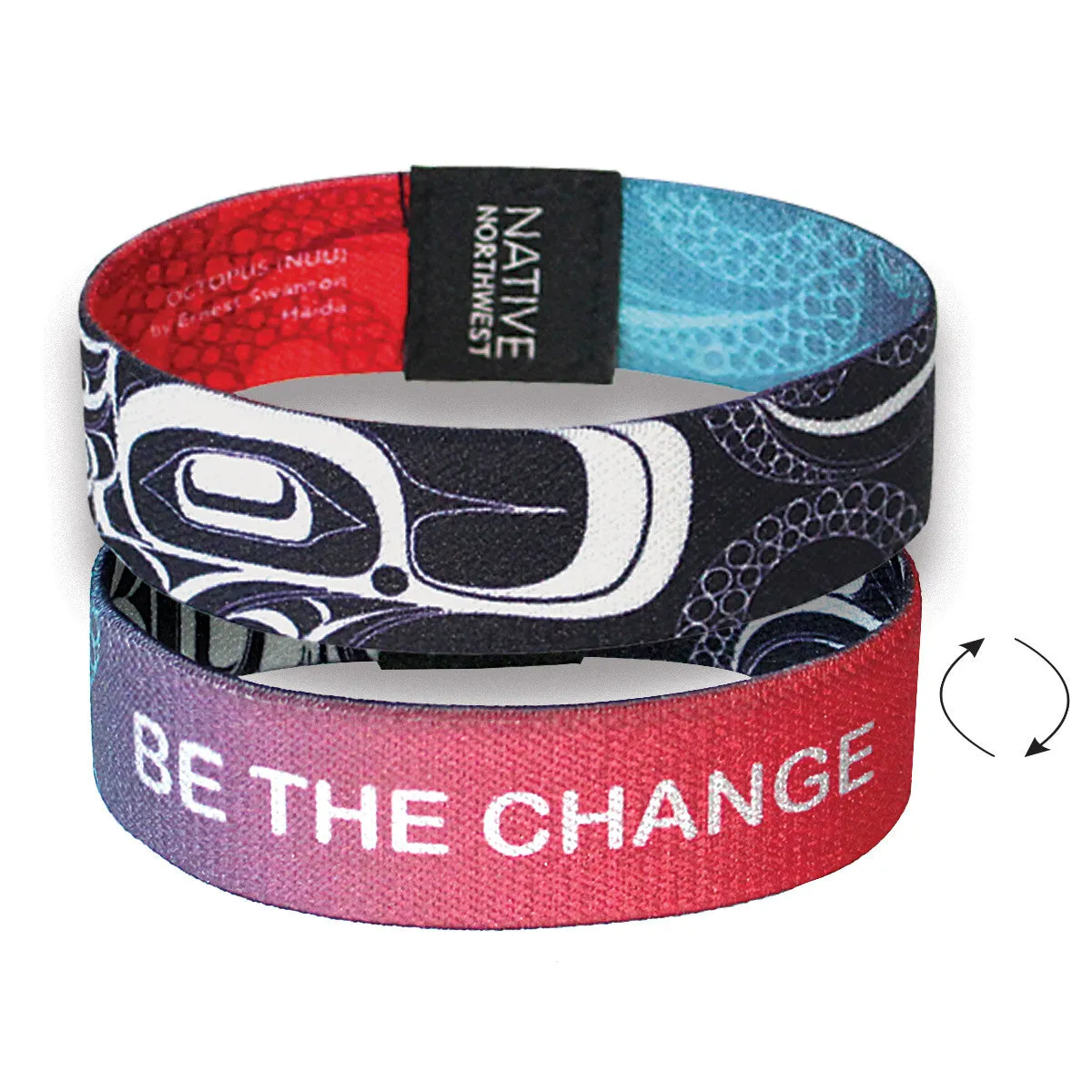 Octopus 1 inch Wristband, artwork by Haida Artist Ernest Swanson