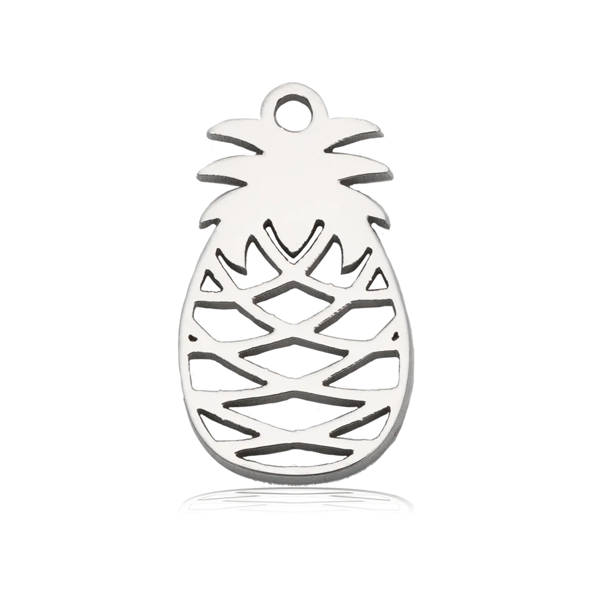 Pineapple Cutout Charm with Blue Zebra Jade Charity Bracelet