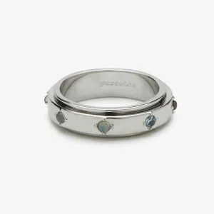 Pura Vida Mental Health Awareness Fidget Ring - Silver