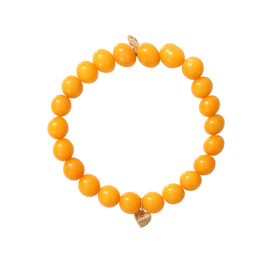 Pyramid Heart Beaded Bracelet
