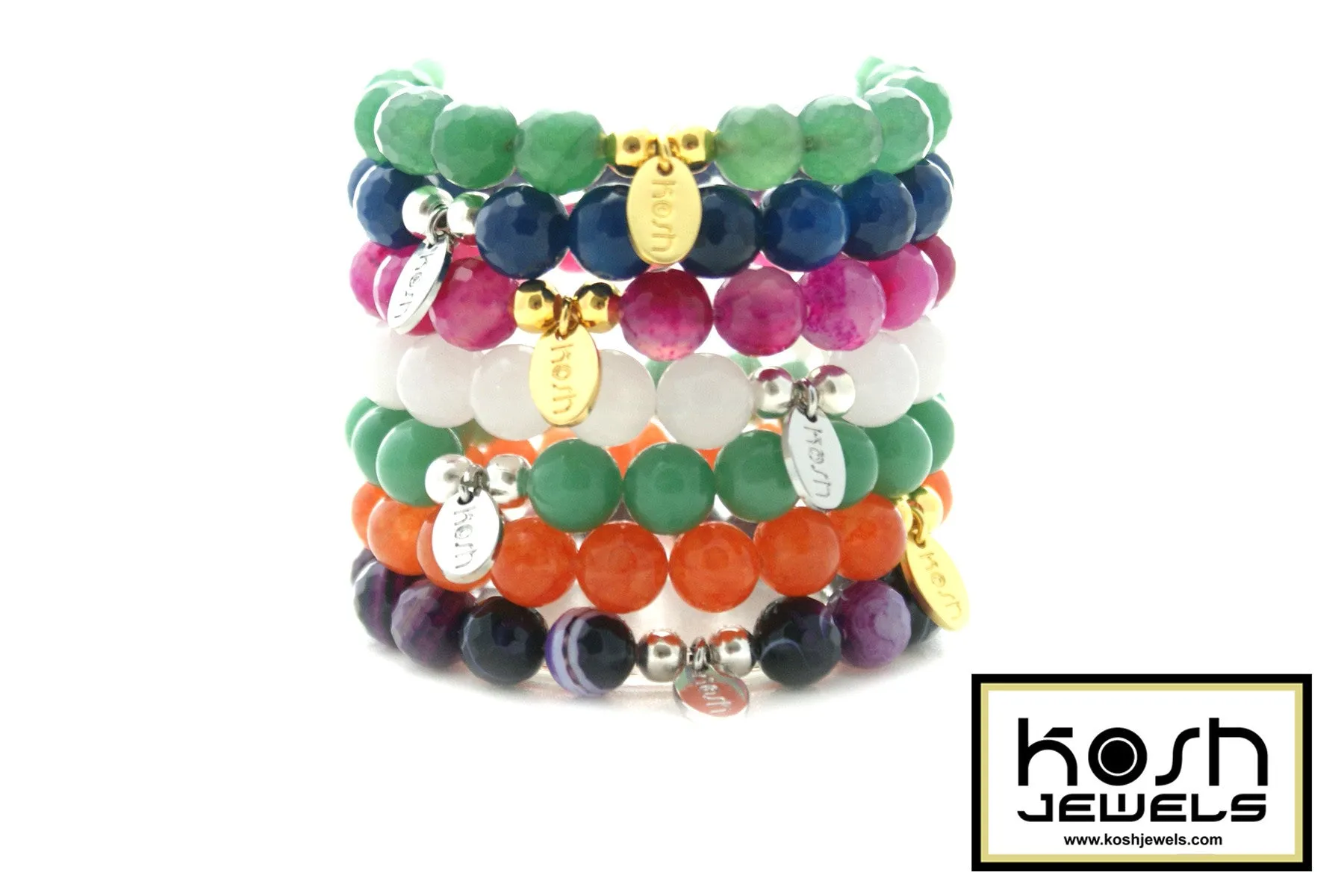 RAINBOW COLLECTION 10mm- Signature Beaded Bracelet