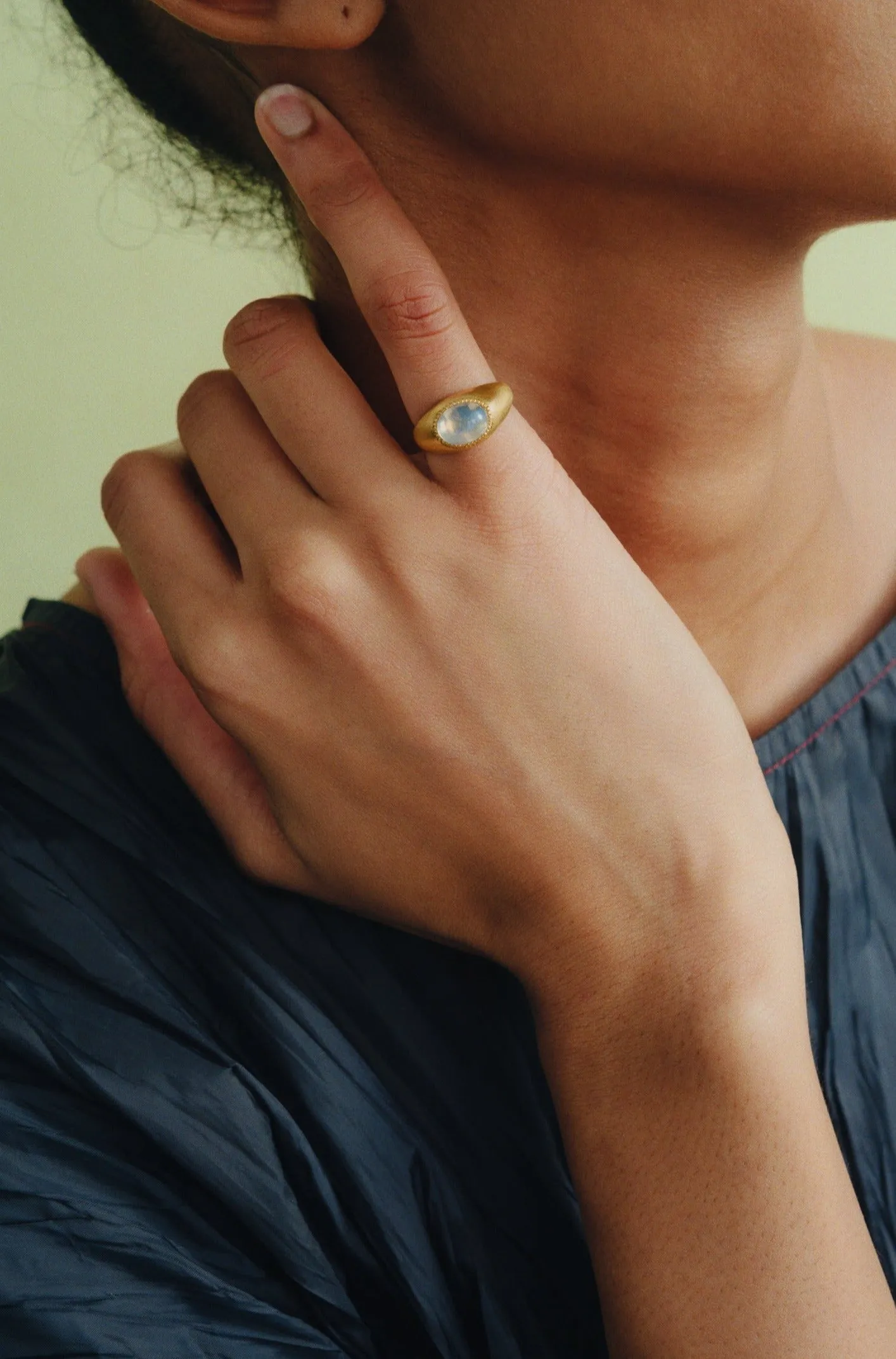 Rainbow Moonstone Roz Ring