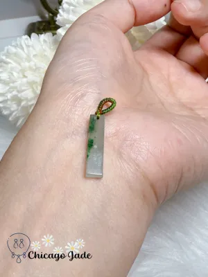Rare Find Icy Green Natural Pendant Necklace Handmade Grade A Type A Authentic Untreated Jadeite Jade Feicui Burma