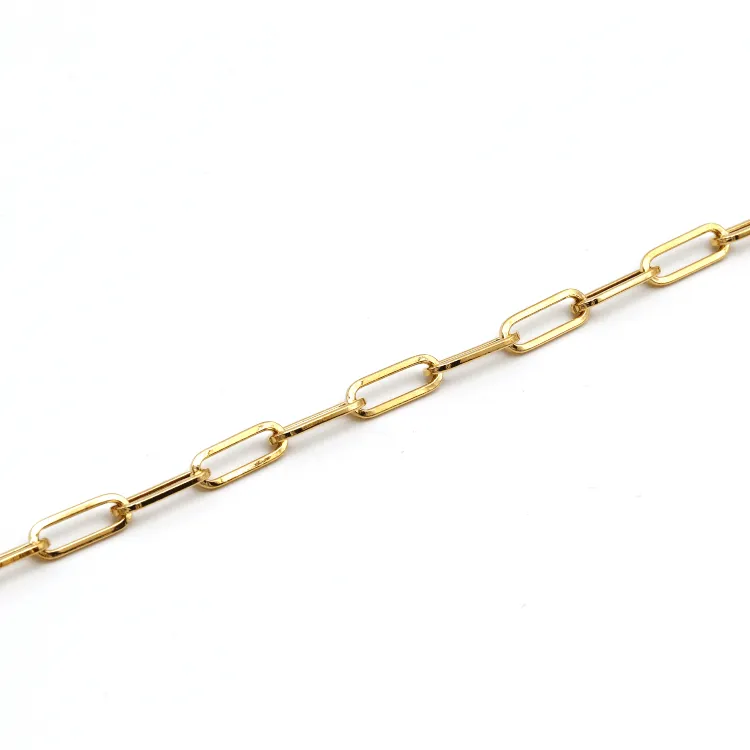 Real Gold Solid Link L Bracelet 1382 (17 C.M) BR1568