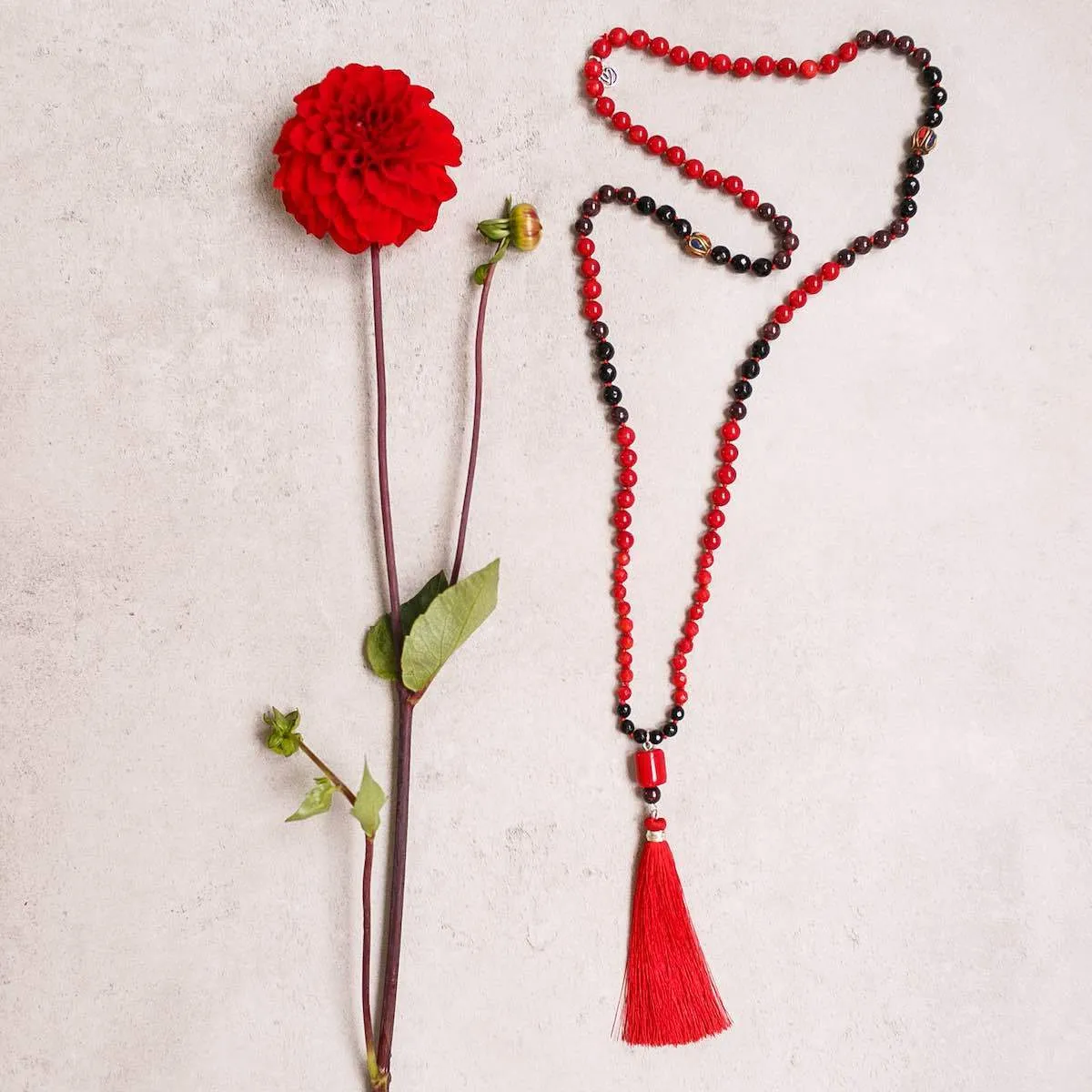 Red is Passion Gemstone Mala