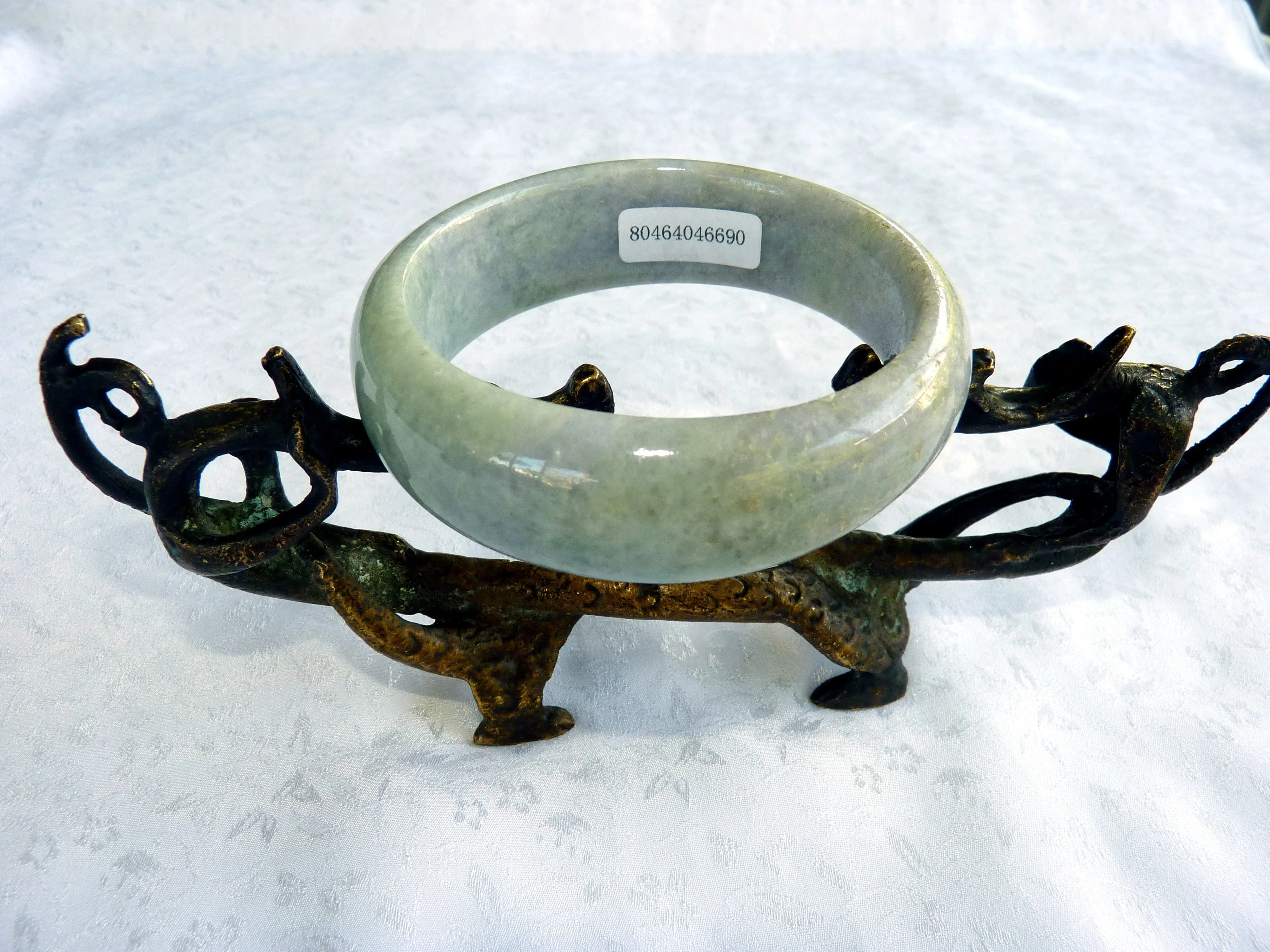 Sale-Classic Green Burmese Jadeite Bangle Bracelet 55 mm Grade A   Certificate (690)