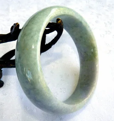 Sale-Classic Green Burmese Jadeite Bangle Bracelet 55 mm Grade A   Certificate (690)