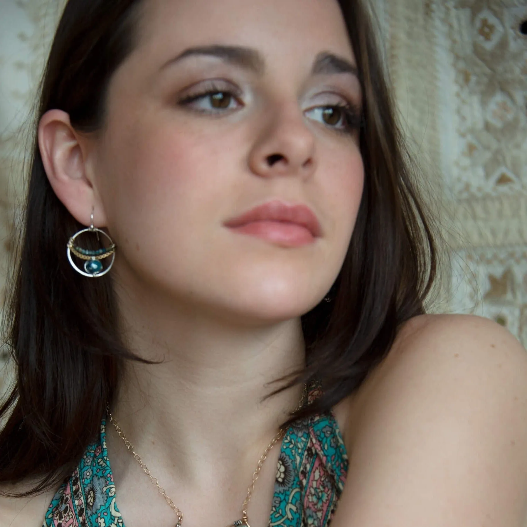 Sea Froth Hoop Earrings