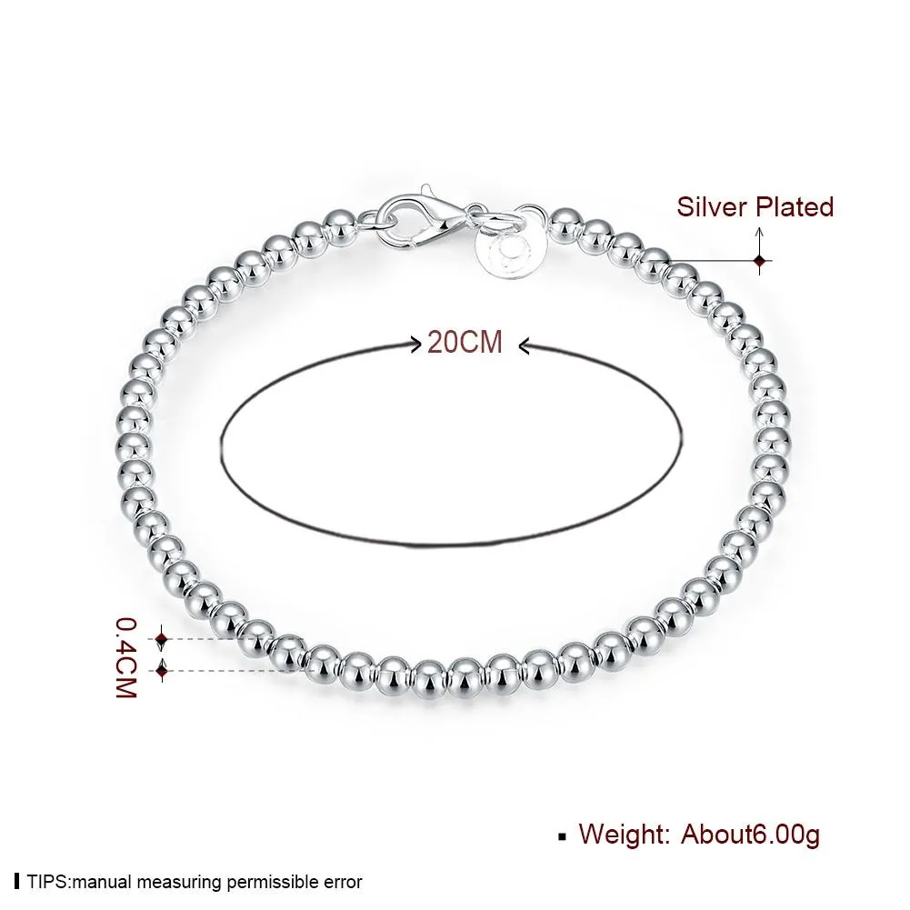 Small Ball Pearl 18K White Gold Plated Bracelet