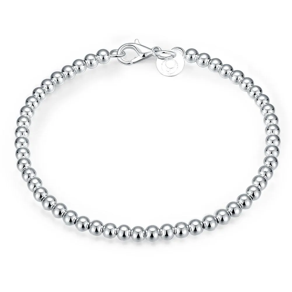 Small Ball Pearl 18K White Gold Plated Bracelet