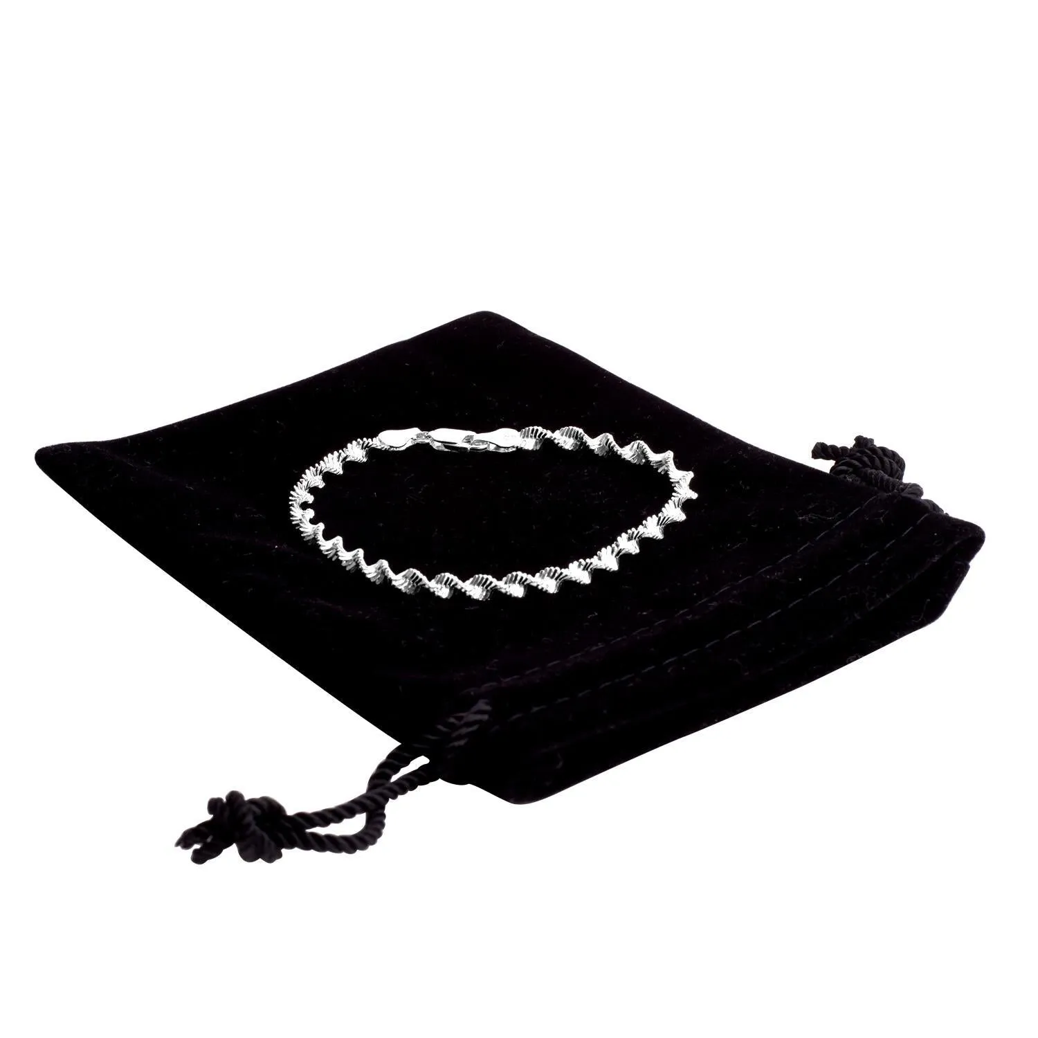 Sterling Silver Sparkling Twisted Bracelet