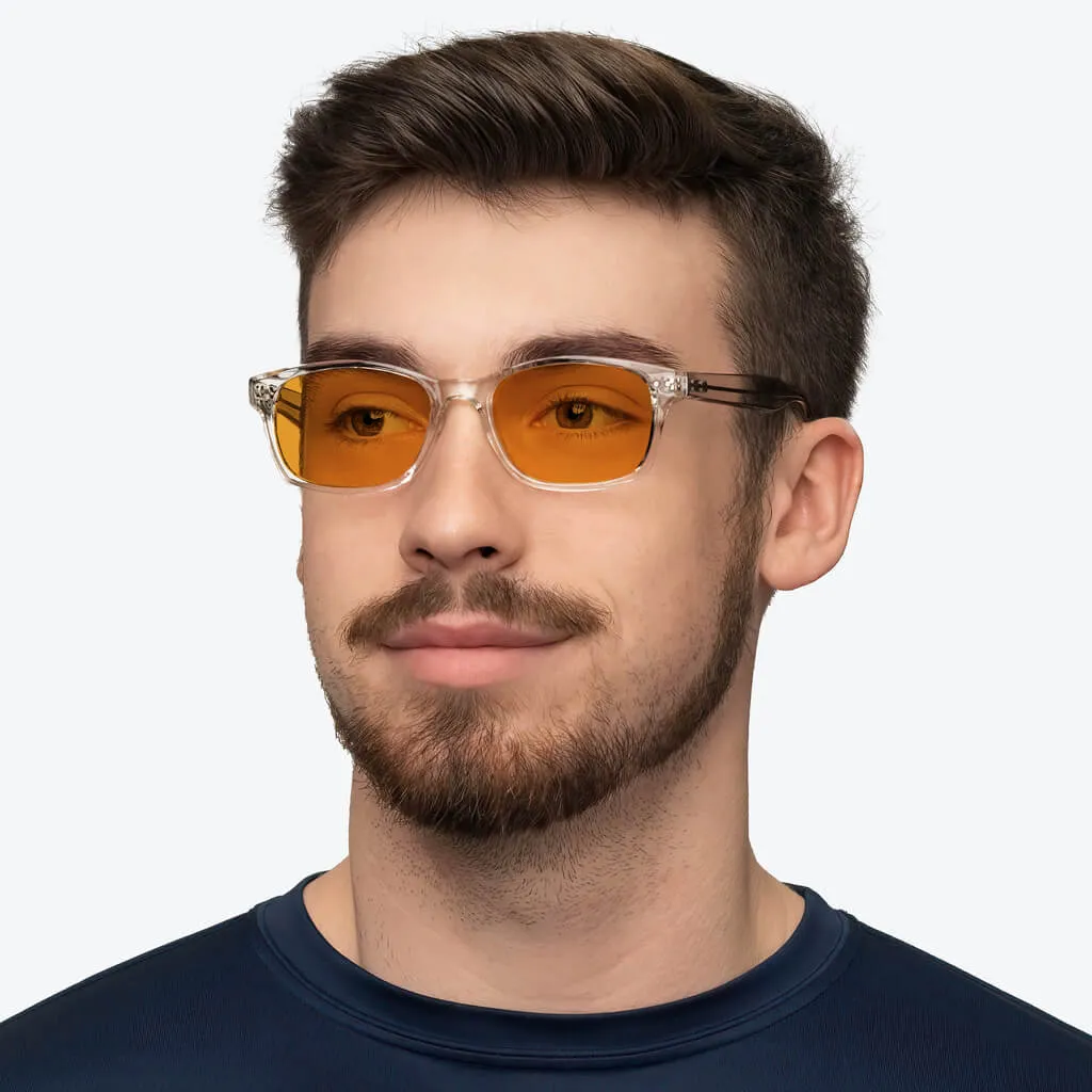 SunDown Wayfarer Blue Blocking Glasses - Crystal - Prescription