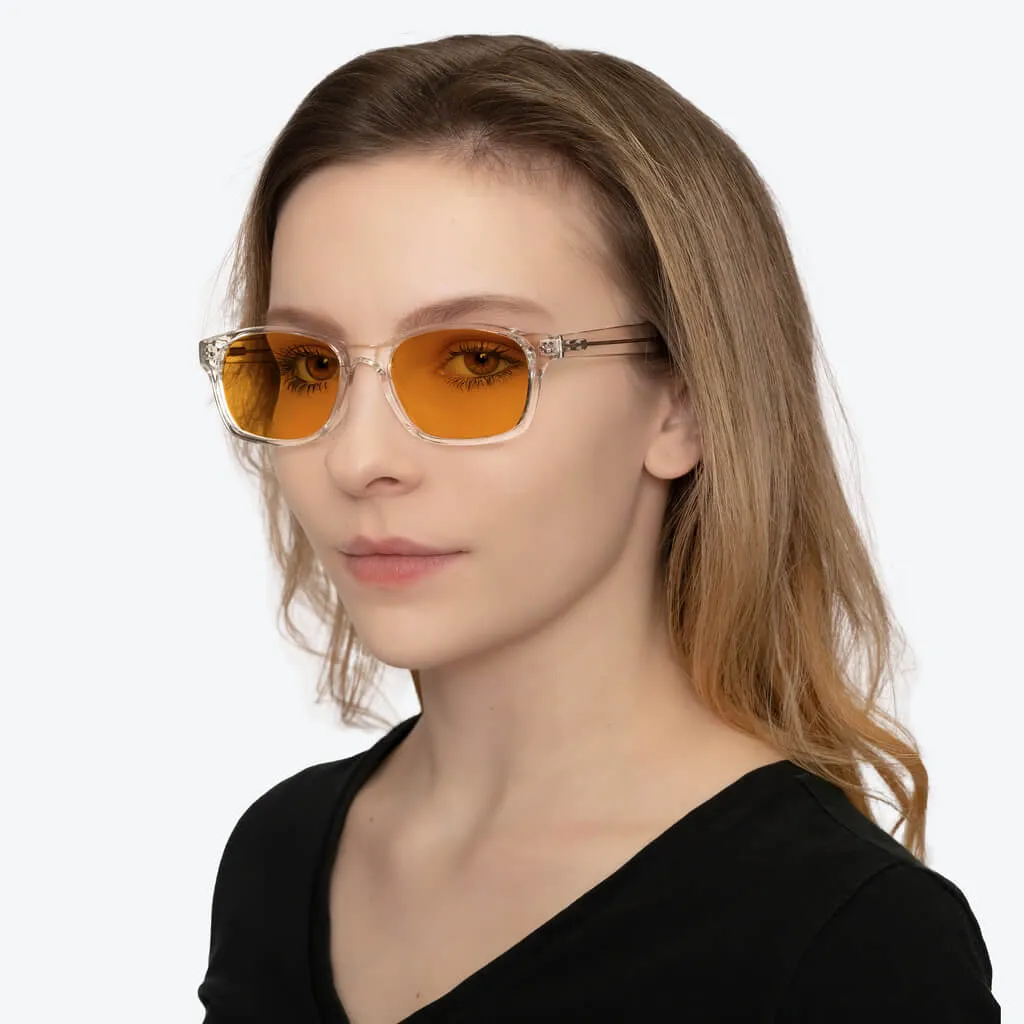 SunDown Wayfarer Blue Blocking Glasses - Crystal - Prescription