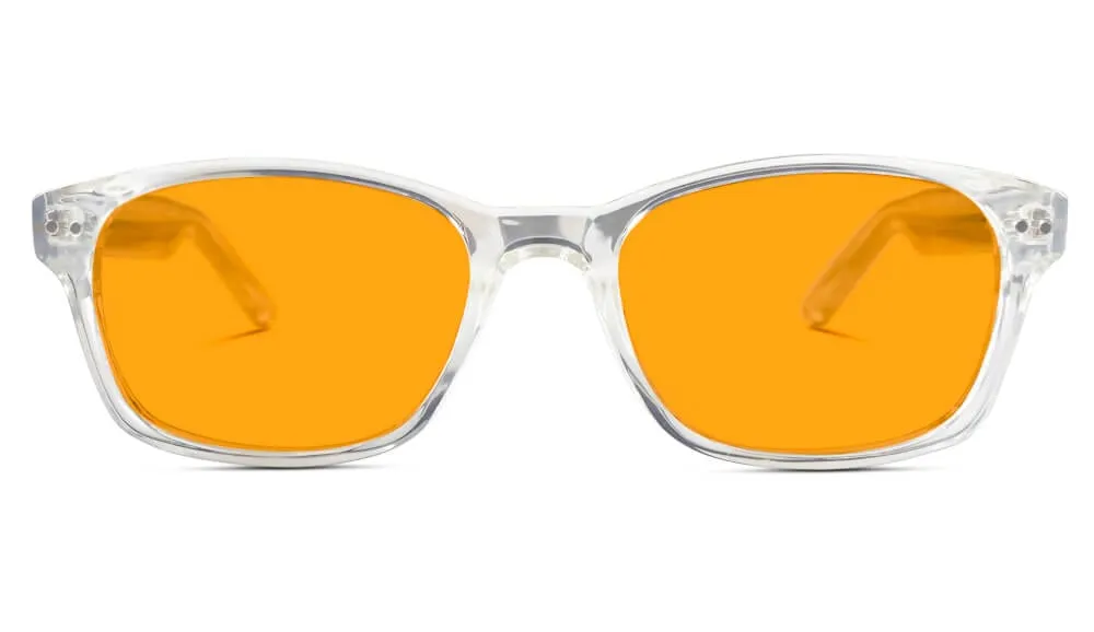 SunDown Wayfarer Blue Blocking Glasses - Crystal - Prescription