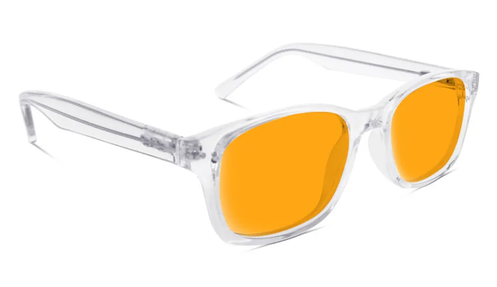 SunDown Wayfarer Blue Blocking Glasses - Crystal - Prescription