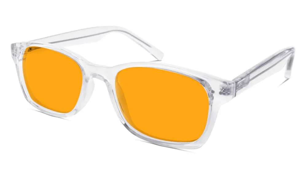 SunDown Wayfarer Blue Blocking Glasses - Crystal - Prescription