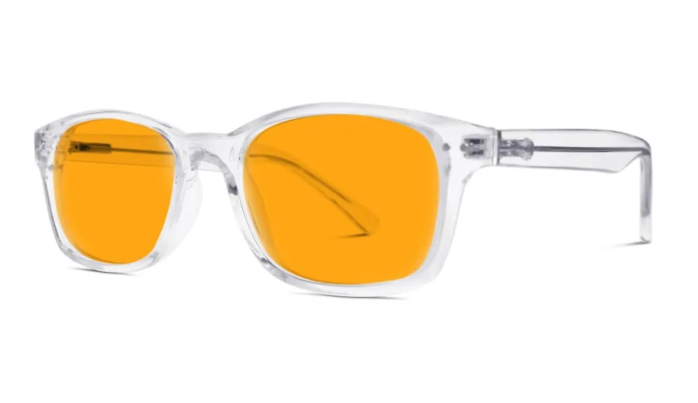 SunDown Wayfarer Blue Blocking Glasses - Crystal - Prescription