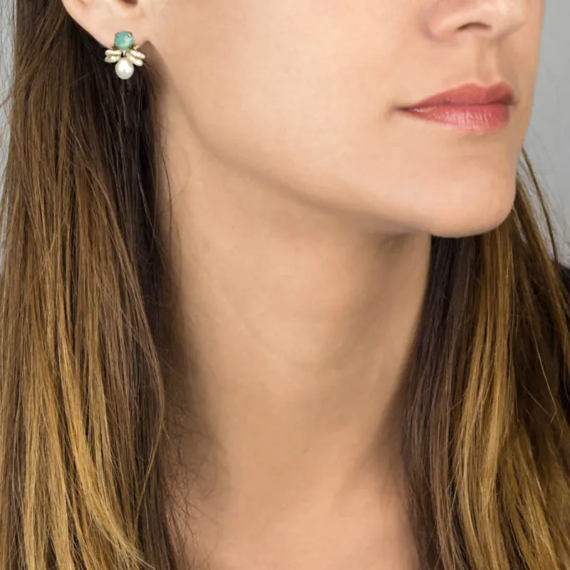 Swarovski Pearl Bee Stud Earrings