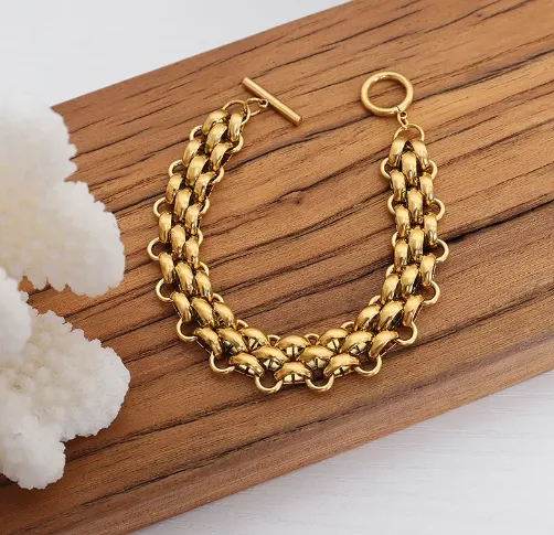 TYCHE NECKLACE & BRACELET GOLD OR SILVER SET