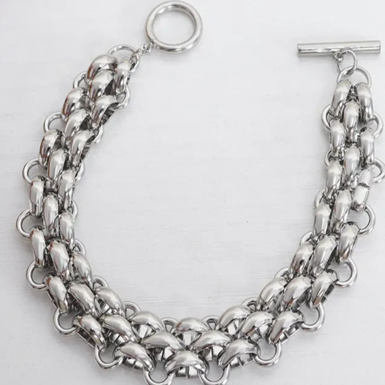TYCHE NECKLACE & BRACELET GOLD OR SILVER SET