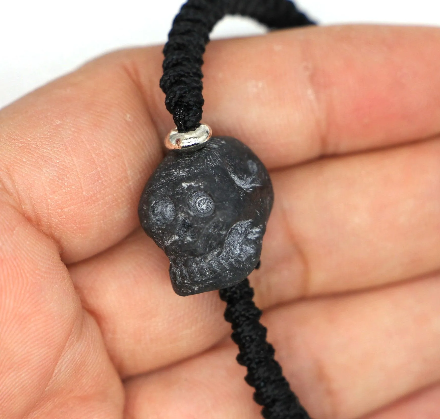 Type A Jadeite Jade Skull Bracelet p