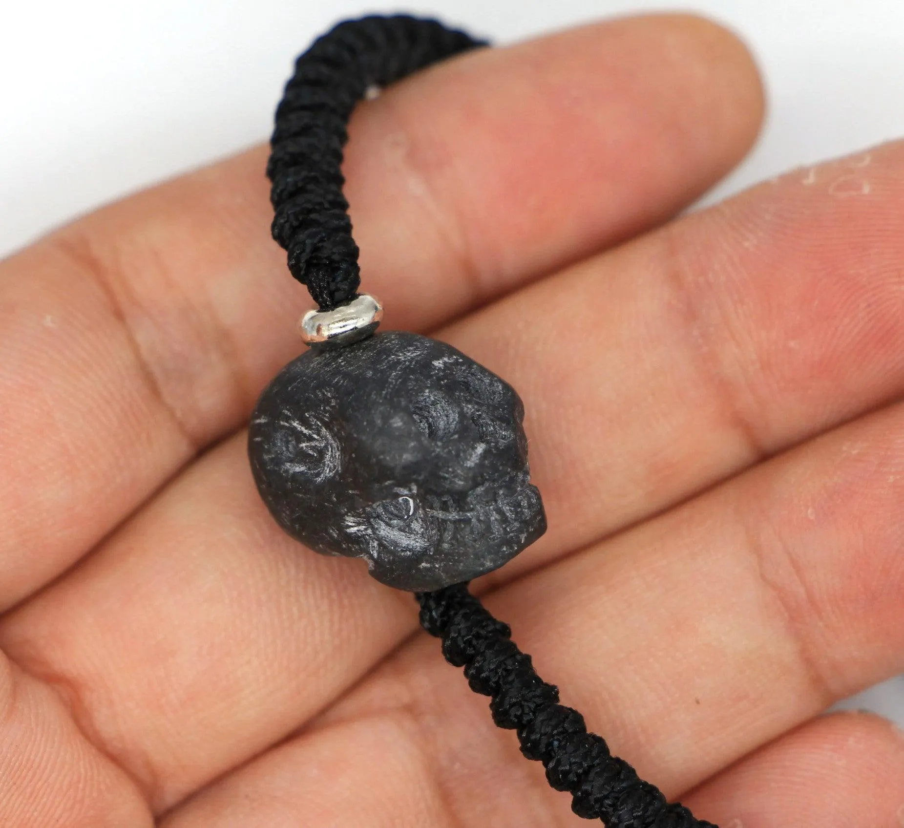 Type A Jadeite Jade Skull Bracelet p