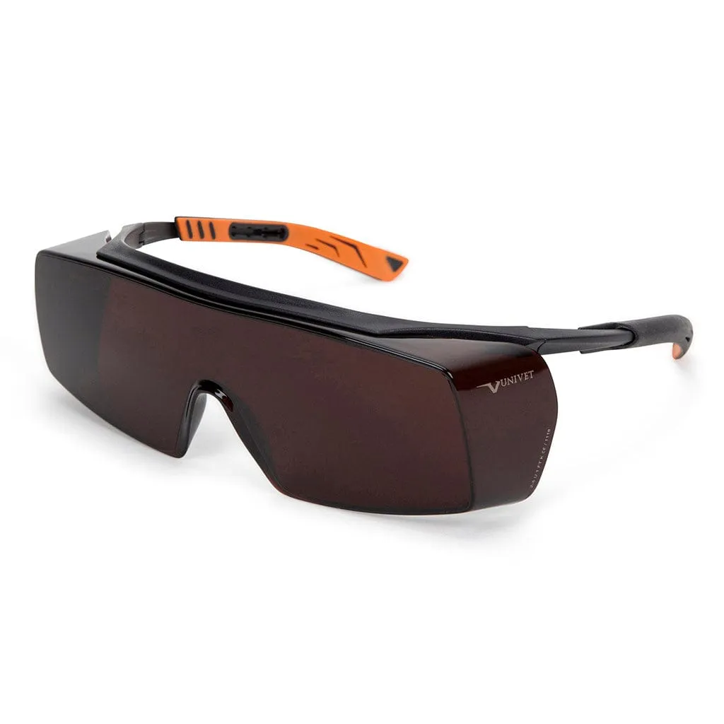 Univet 5X7 Ultimate Over Specs Italian Safety Amber Lens Glasses