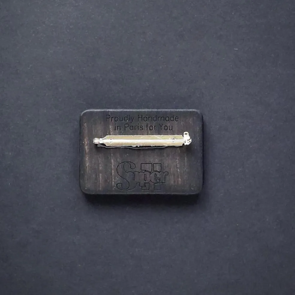 VEGA Acrylic & Ebony Brooch - Limited edition