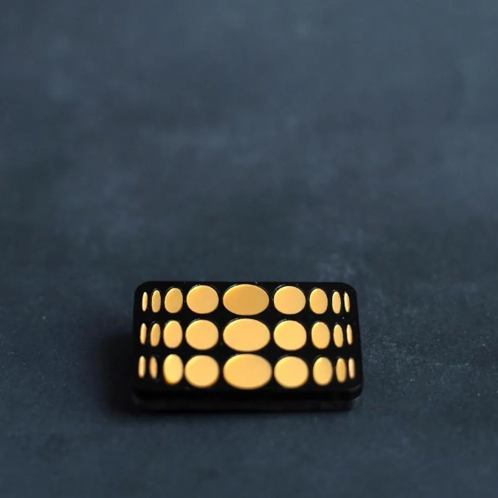 VEGA Acrylic & Ebony Brooch - Limited edition