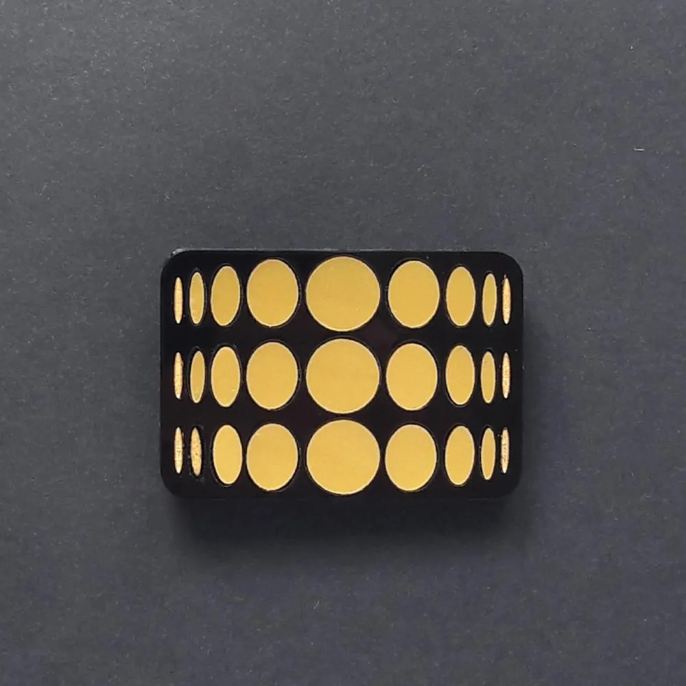 VEGA Acrylic & Ebony Brooch - Limited edition