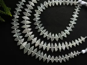 White Moonstone Faceted Tumble Shape Beads