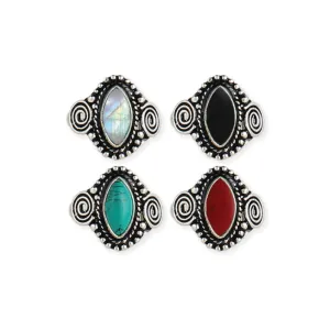 Zad Silver Style Marquis Stone Ring